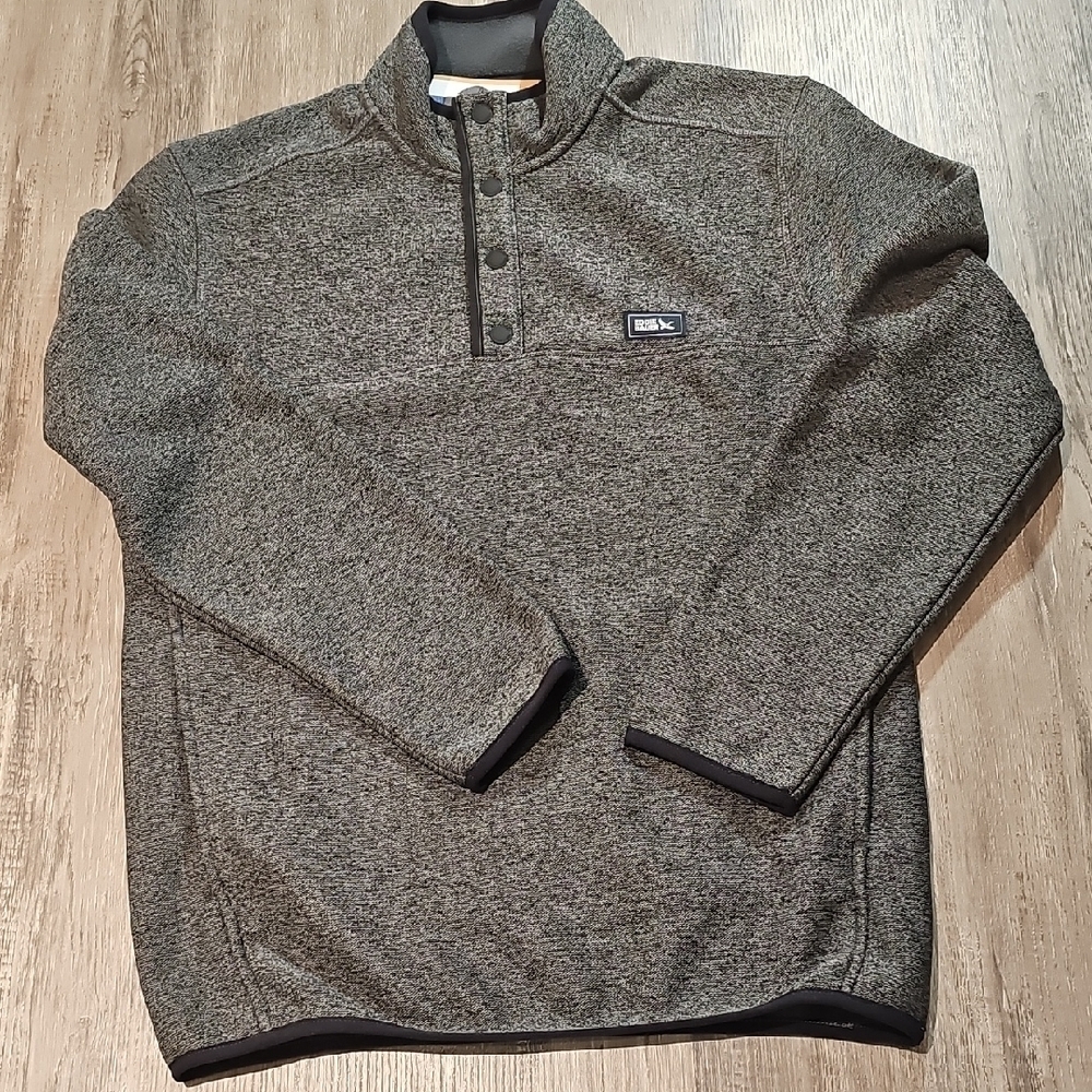 Eddie Bauer Men's Charcoal Zip-Up Sweater